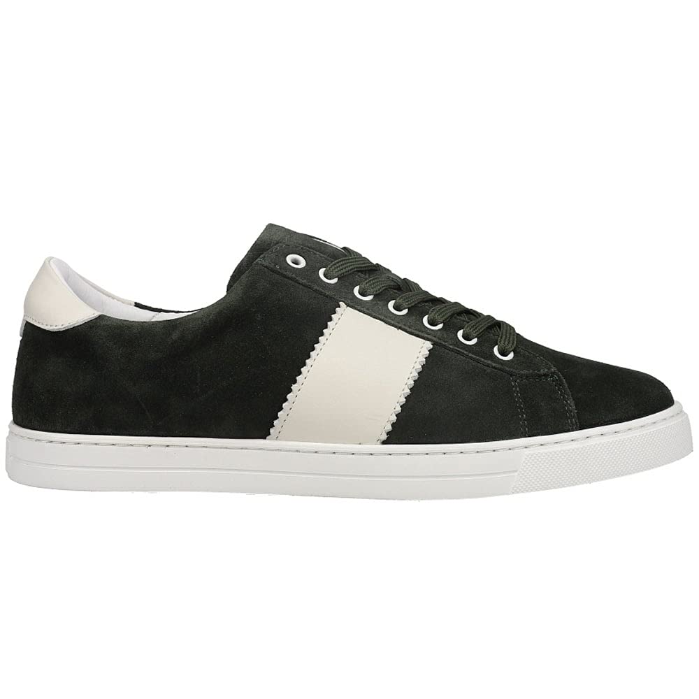 Aquatalia Men's Joshua Suede & Calf Leather Lace-Up Sneakers - Black & White Casual Shoes for Everyday Wear, Office & Weekend Outings