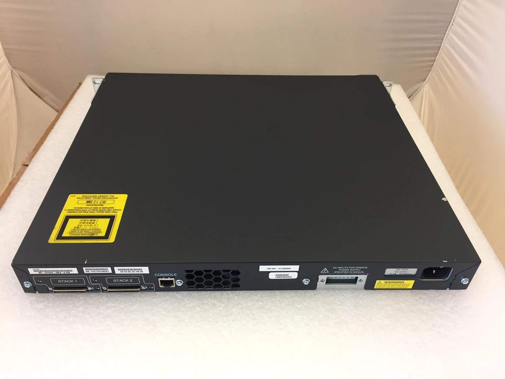 Cisco Catalyst WS-C3750G-48PS-S 48 Port Gigabit PoE Switch | 370W Power Over Ethernet | Layer 3 Managed | Refurbished | Ideal for Office Networks, Data Centers & VoIP Systems