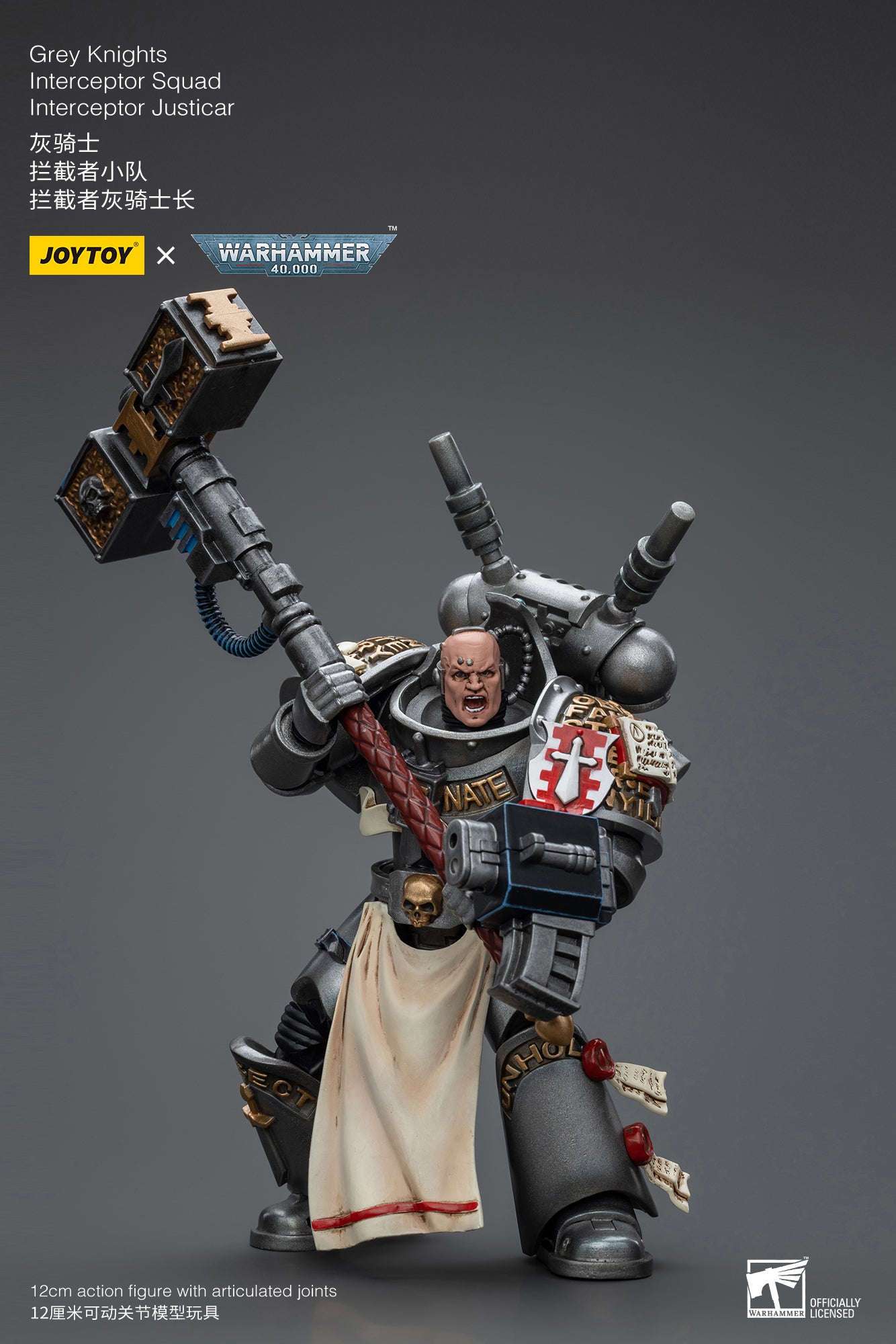 JOYTOY 1/18 Scale Warhammer 40K Grey Knights Interceptor Squad Action Figure - Collectible Miniature for Tabletop Gaming & Display