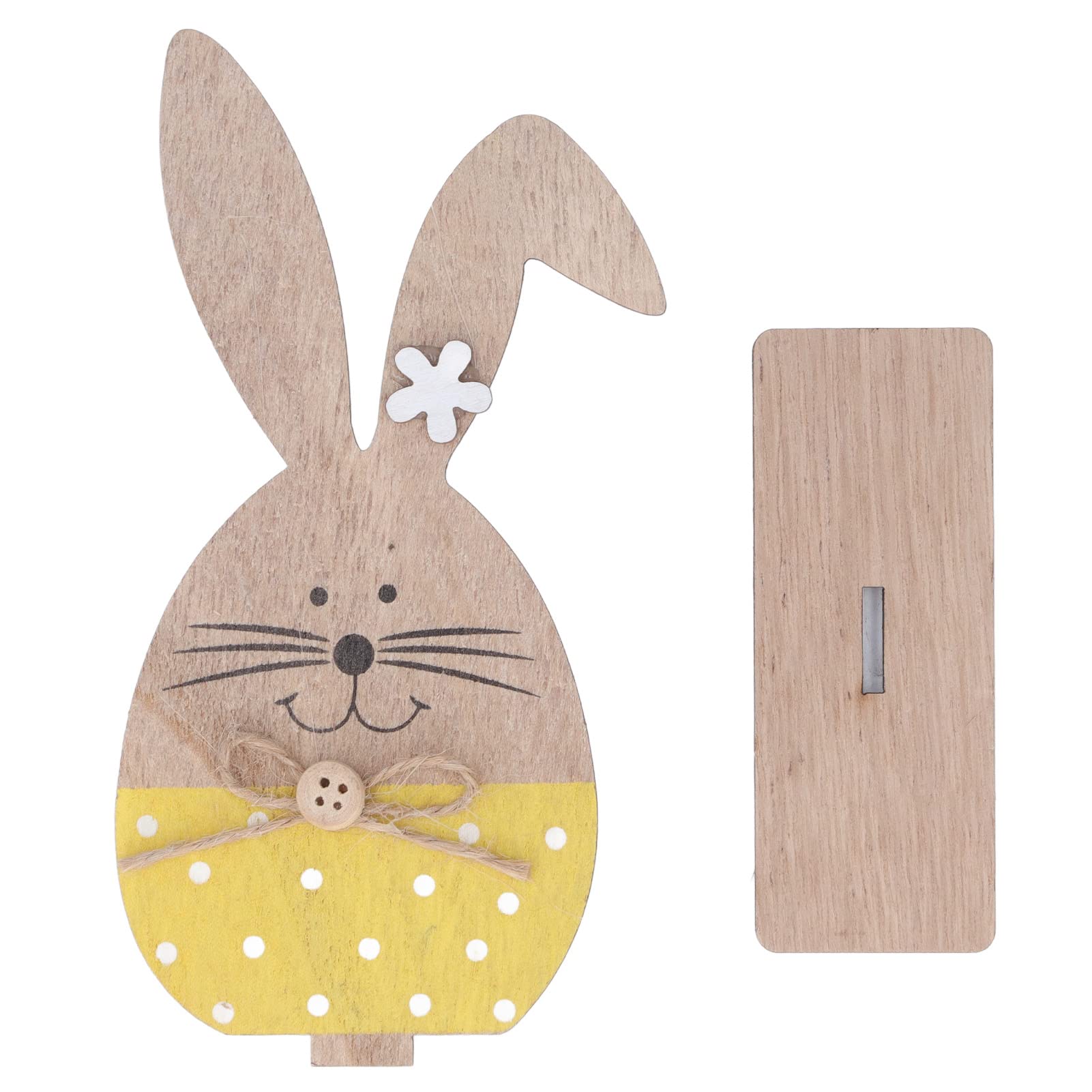 Tgoon Easter Bunny Wooden Ornament - Cute Unique Nordic Style Home Decor, Perfect Gift for Easter, Kindergarten & Office | Holiday Decoration, Party Supplies & Spring Home Accents