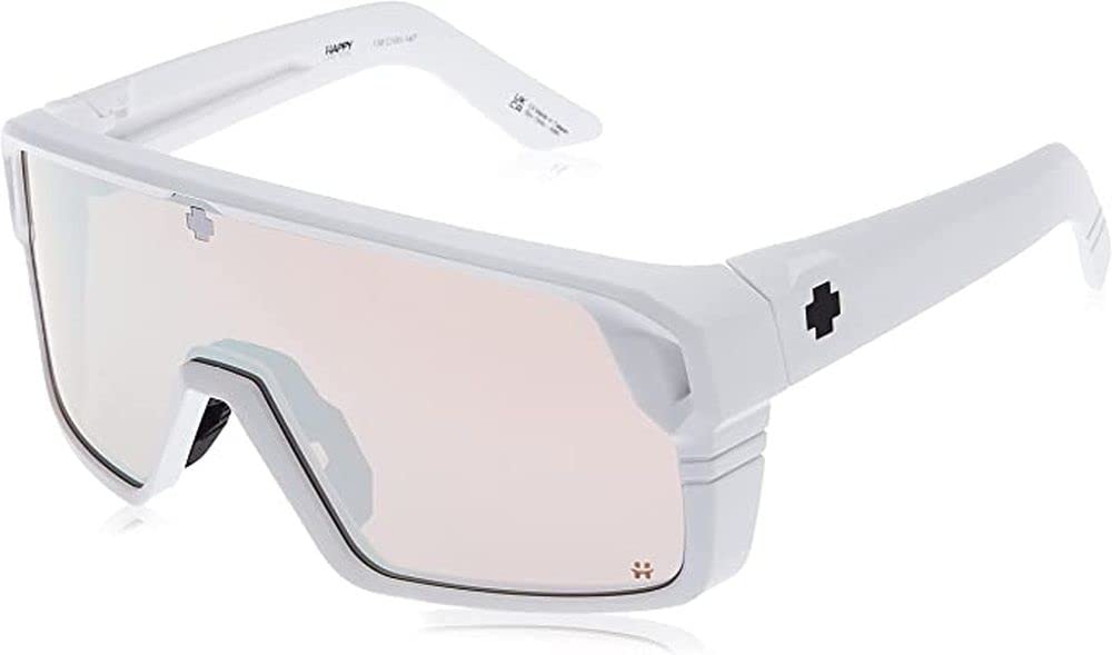 Spy Optic Monolith Polarized Sunglasses - Matte White Frame, UV Protection, Sport & Outdoor Use for Running, Cycling, Beach