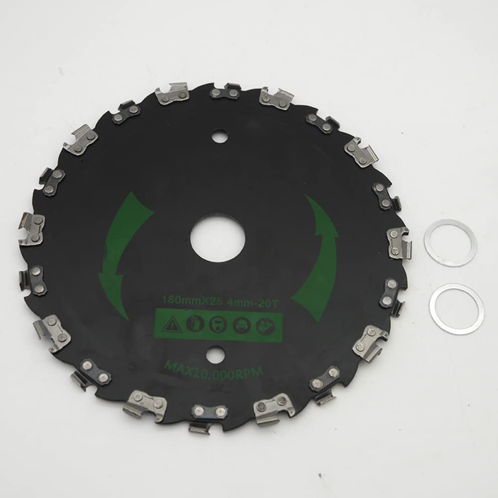 180mm 20T Replacement Brushcutter Blade for Lawn Mower Trimmer - Compatible with 10000 RPM Weed Eater Heads - Durable Garden Tool for Cutting Trees, Shrubs & Lawn Maintenance (Ideal for Yard Work, Landscaping & Professional Gardening)