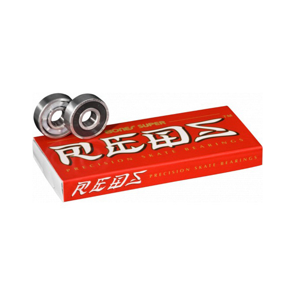 Bones Super Reds Skateboard Bearings - High Speed Precision ABEC 7 Rated for Smooth & Fast Riding - Perfect for Street, Park & Vert Skateboarding