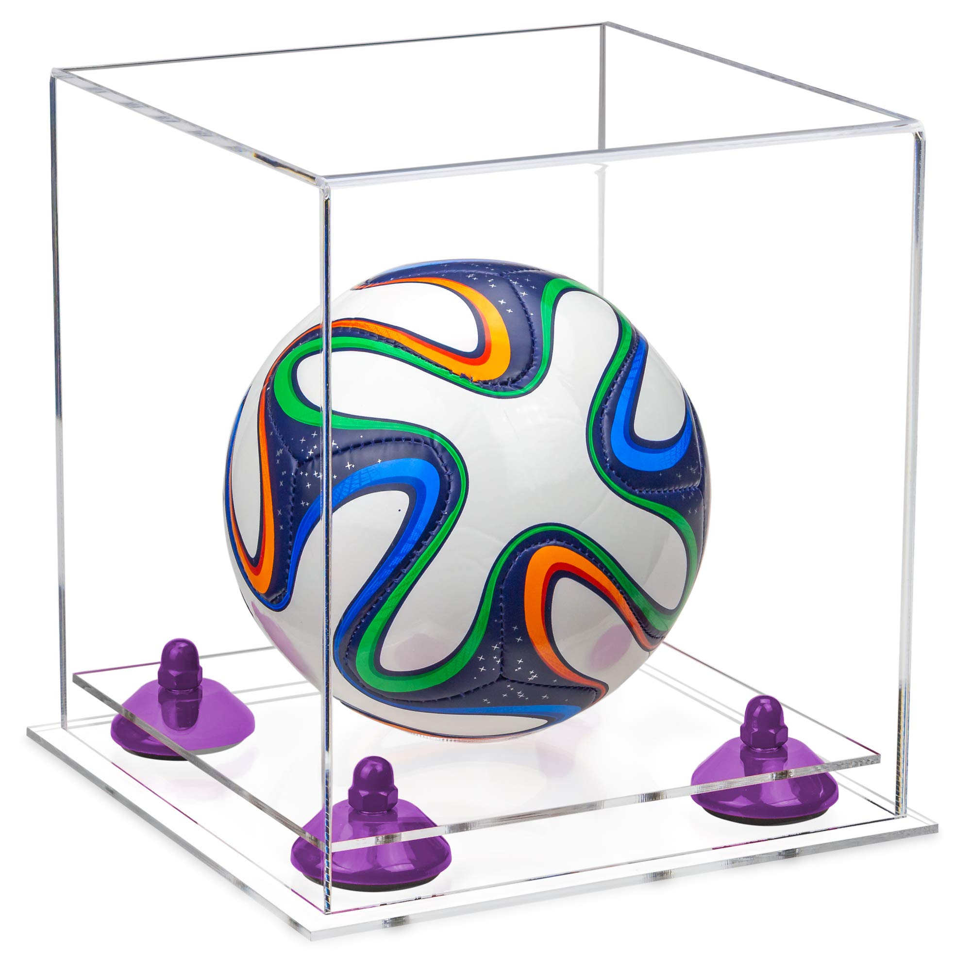 Mini Acrylic Soccer Ball Display Case - Perfect for Collectibles, Miniatures & Sports Memorabilia - Ideal for Home Decor, Office Display & Gift Giving