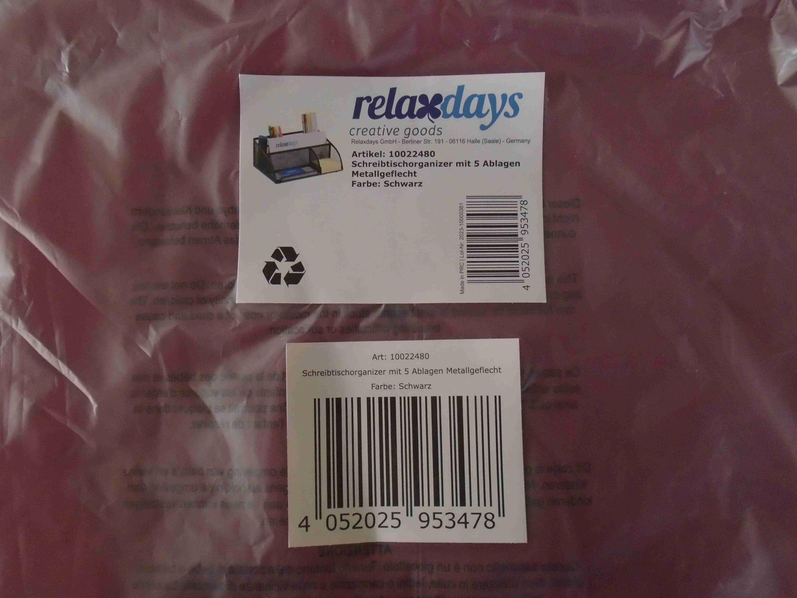Relaxdays Metal Black Desk Organizer, 18 x 25.5 x 10.5 cm - Perfect for Office, Home & School Workspace Organization