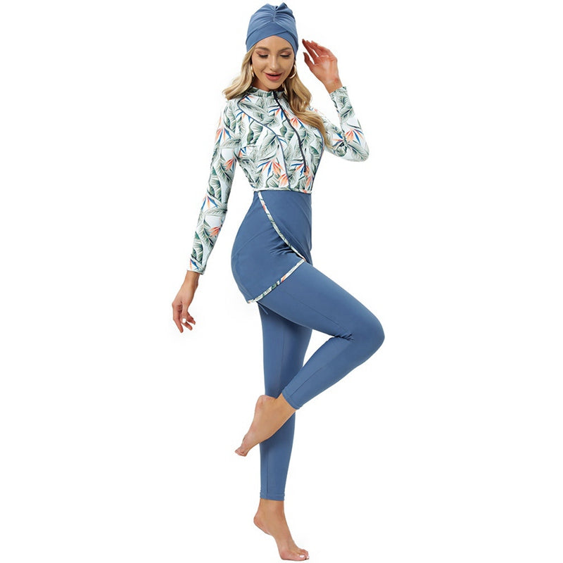 3 Piece Swimwear Set - Modest Burkini Bathing Suit for Women | Beach, Pool & Water Sports | UV Protection & Quick Dry Fabric