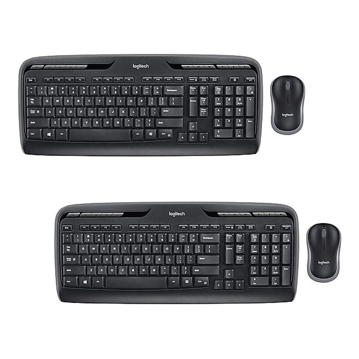 Logitech MK320 Wireless Keyboard and Mouse Combo for PC, Laptop, Desktop - 2.4GHz USB Receiver, Plug & Play, Long Battery Life - Perfect for Home Office, Gaming, Work & School Use (2-Pack)