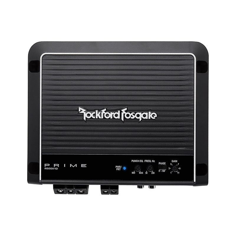 Rockford Fosgate R500X1D 500W Monoblock Class D Car Amplifier - High Power Bass Boost for Car Audio System, Home Theater, and Marine Stereo
