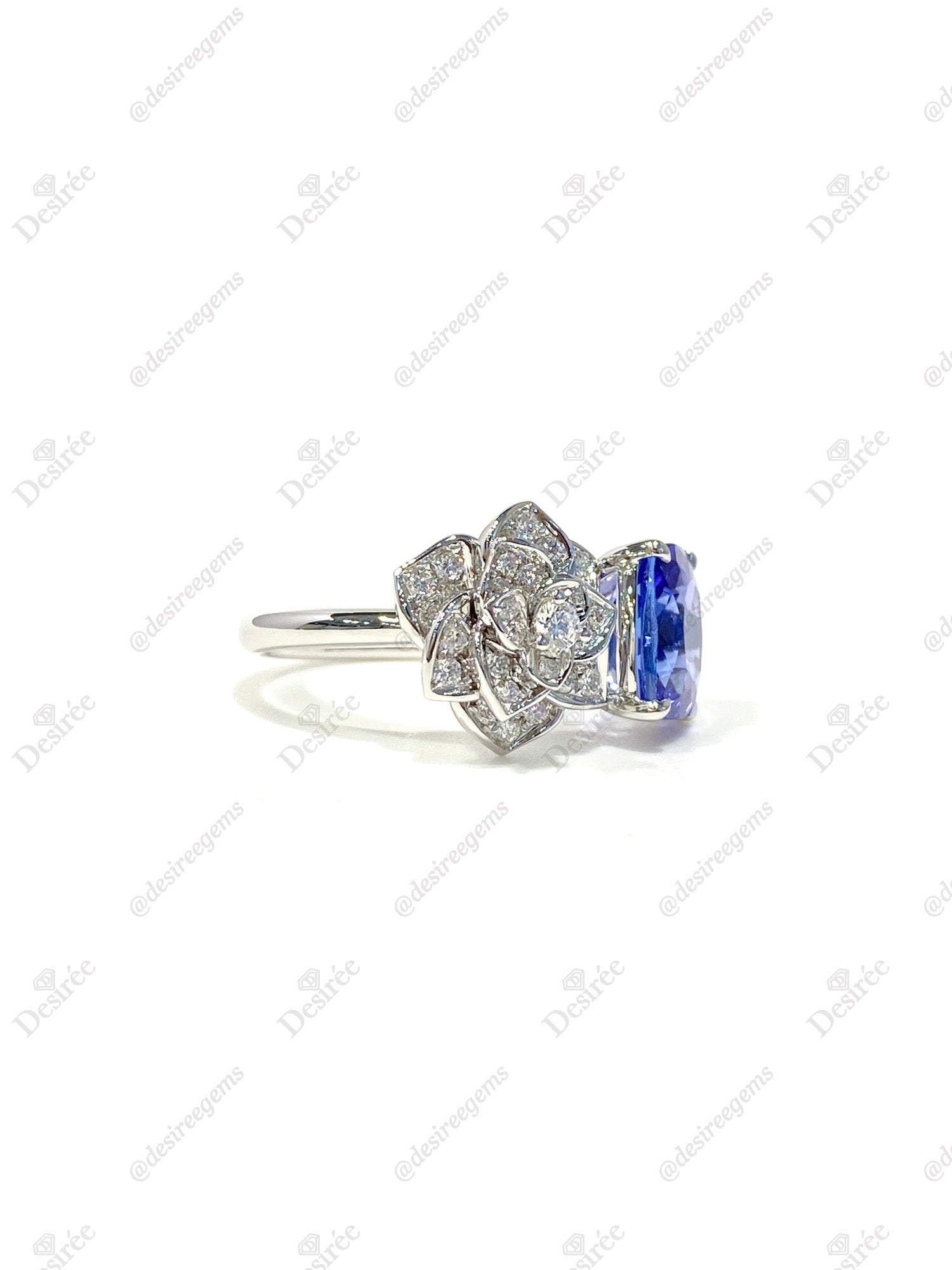 Natural Tanzanite 3.20ct Sterling Silver Ring for Women - Handcrafted Gemstone Jewelry Gift for Anniversary, Engagement & Special Occasions