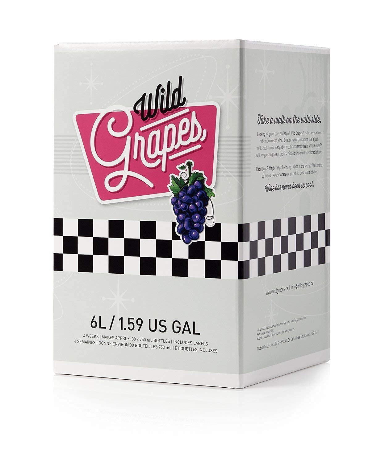 Premium DIY Wine Making Kit - Wild Grapes Pinot Grigio Style - All-in-One Supplies for 6 Gallons (30 Bottles) - Perfect for Home Brewing, Gifts & Wine Enthusiasts