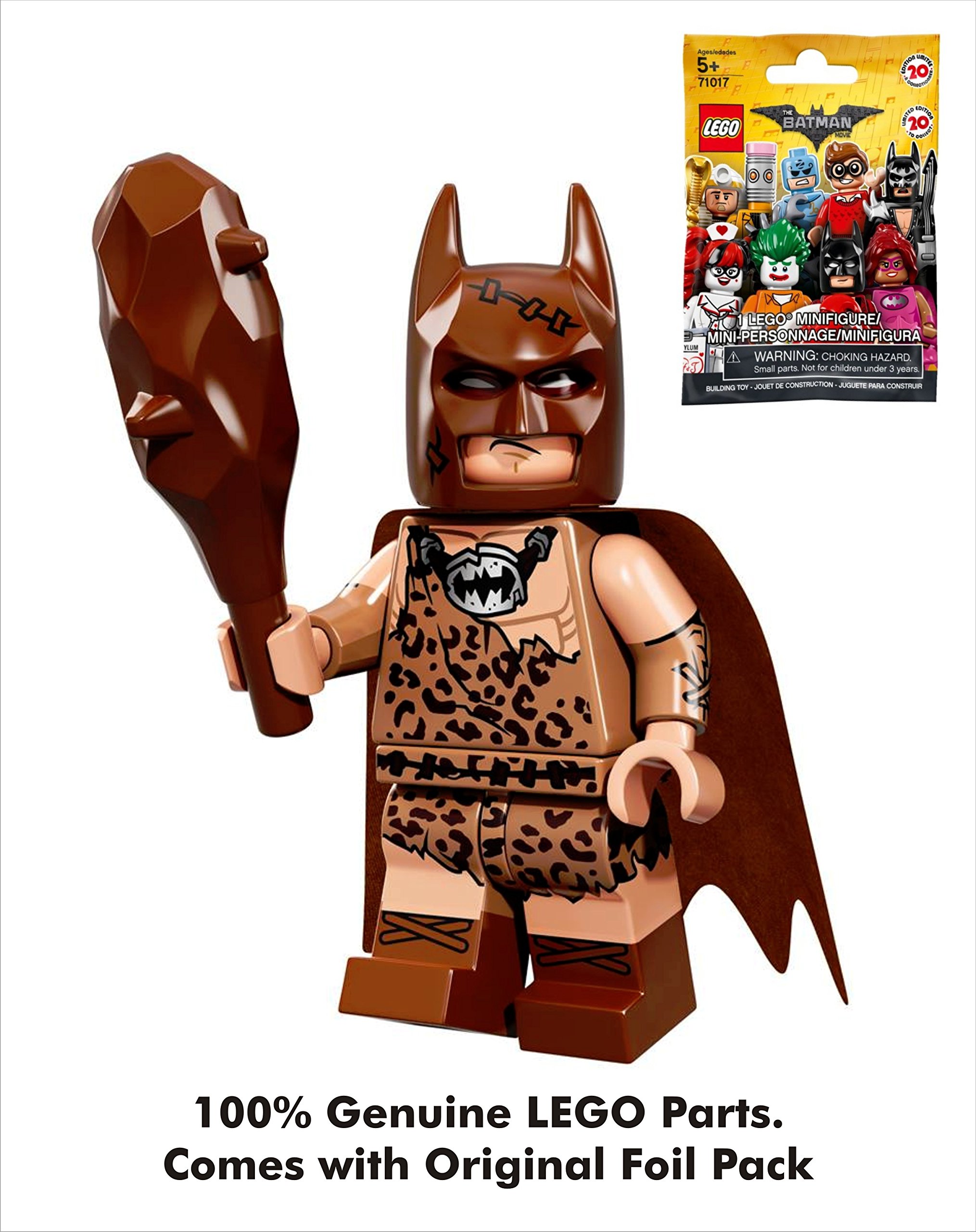 DC Comics Lego Batman Movie 71017 Caveman Batman Mini Figure Blind Bag - Collectible Toy for Kids, Superhero Fans & Lego Enthusiasts - Perfect for Playtime, Gifts and Display Collections