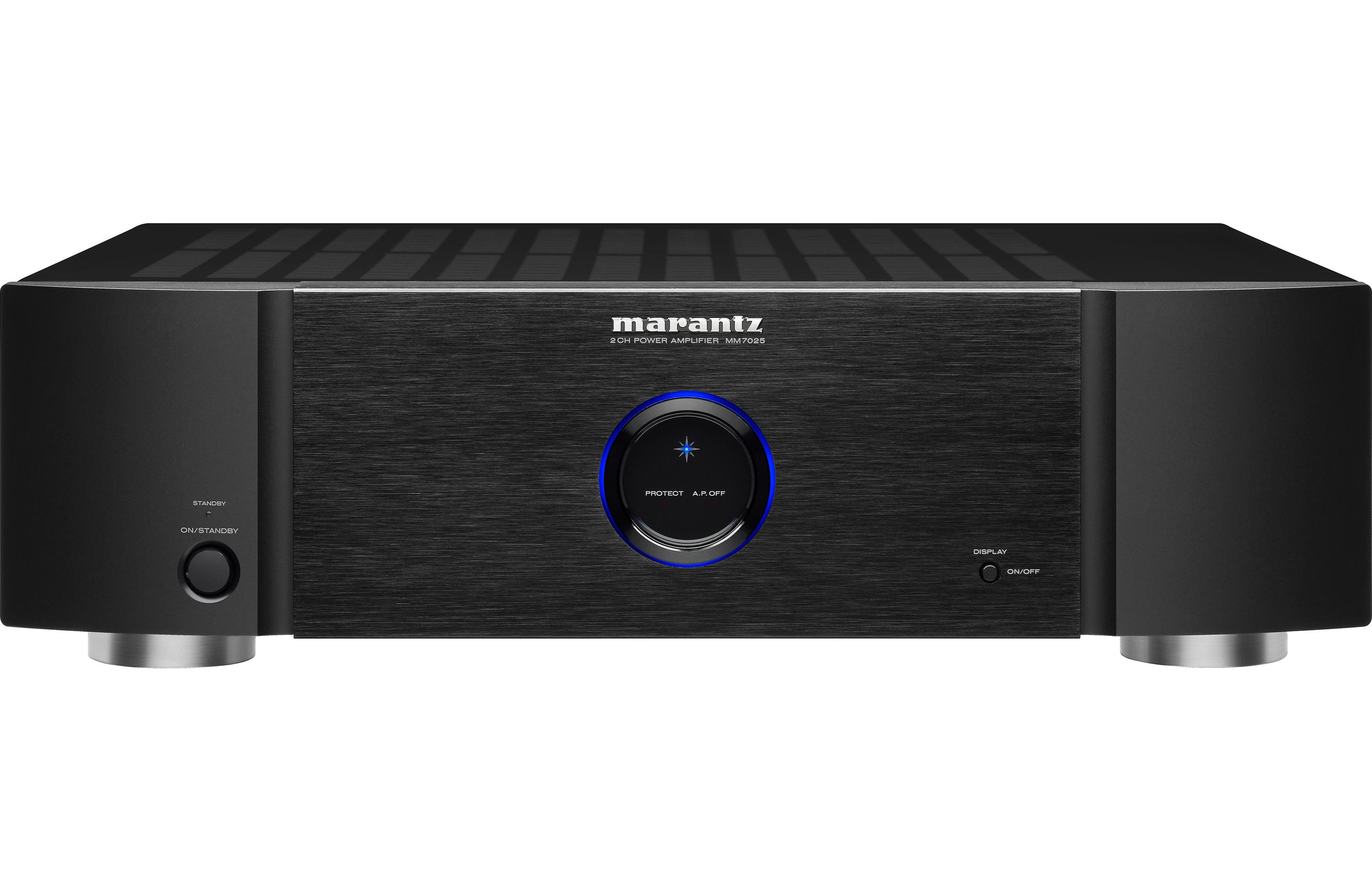 Marantz MM7025 2-Channel Power Amplifier for Home Theater - High Performance Audio System for Movies & Music (Open Box) | Perfect for Living Room & Home Cinema Setup
