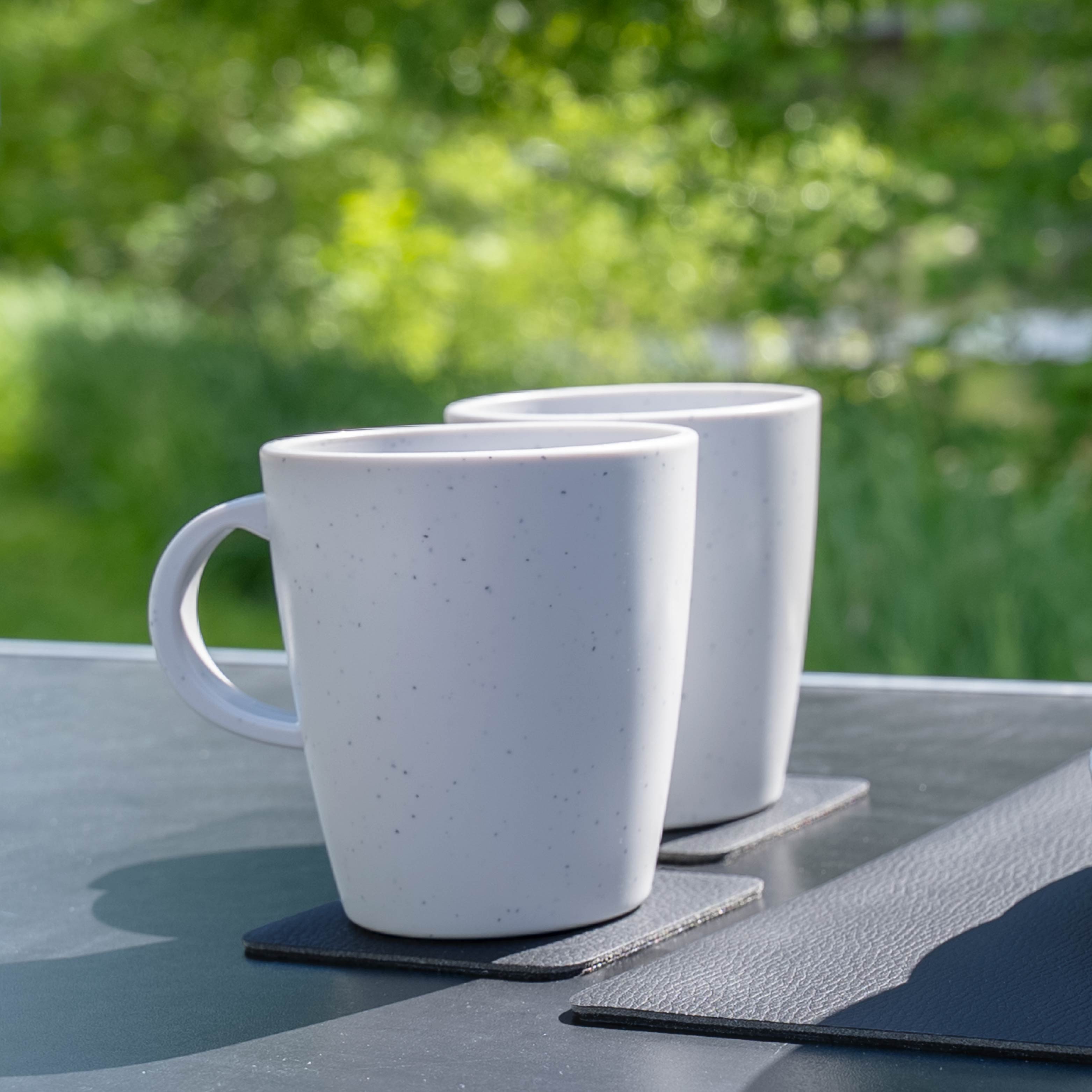 Premium Dolomite White Magnetic Plastic Cups - Perfect for Office, Home, and Outdoor Use