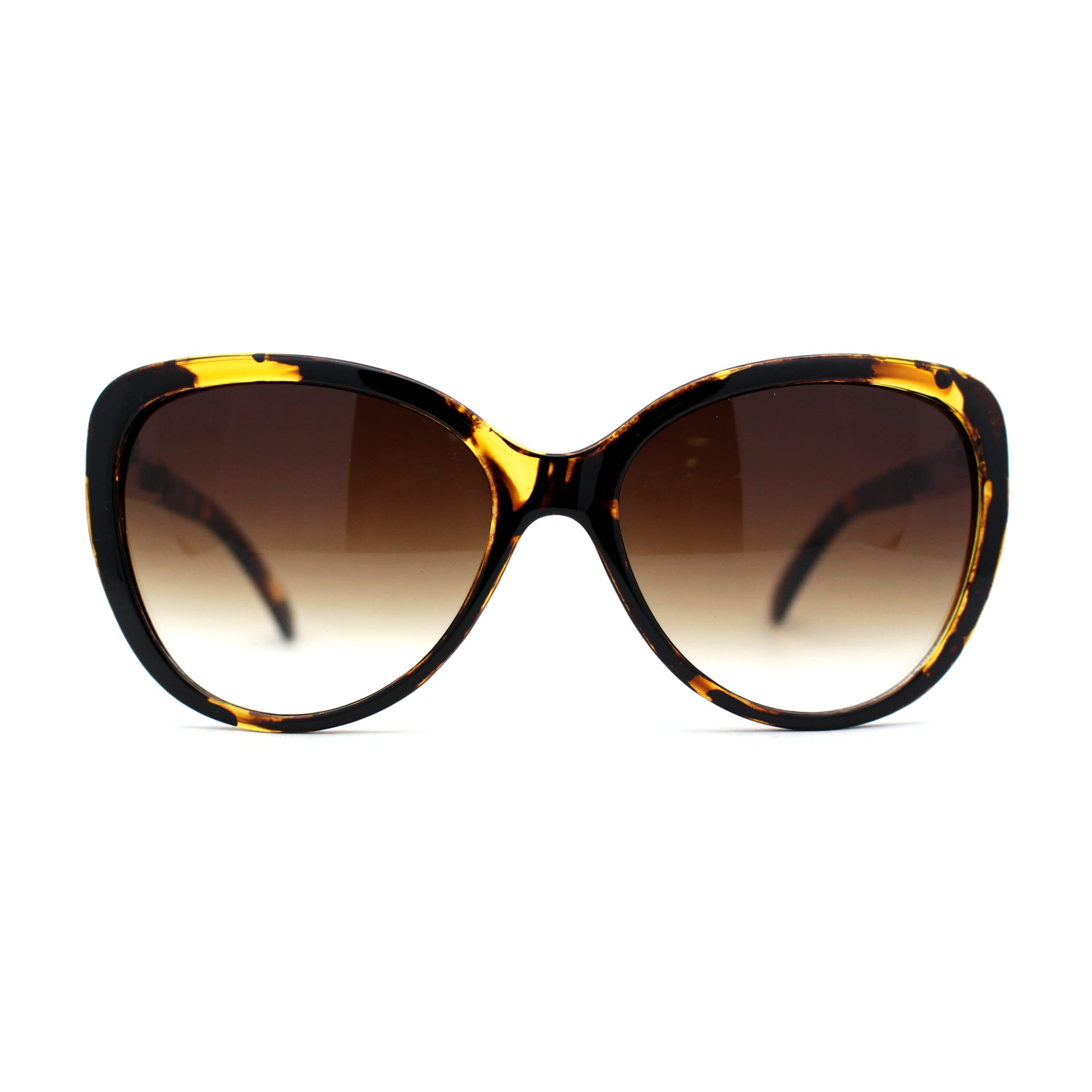 Stylish Rose Floral Carved Jewel Arm Designer Large Cat Eye Sunglasses for Women - Perfect for Summer Beach, Vacation & Fashion Accessories