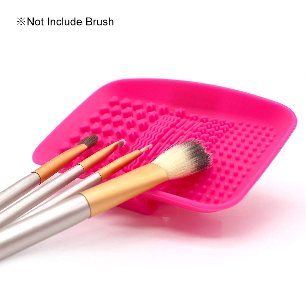 KINGZHUO Professional Makeup Brush Cleaner Pad - Portable Cosmetic Brush Cleaning Mat & Scrubber Tool for Quick Deep Cleaning - Perfect for Home, Travel & Salon Use
