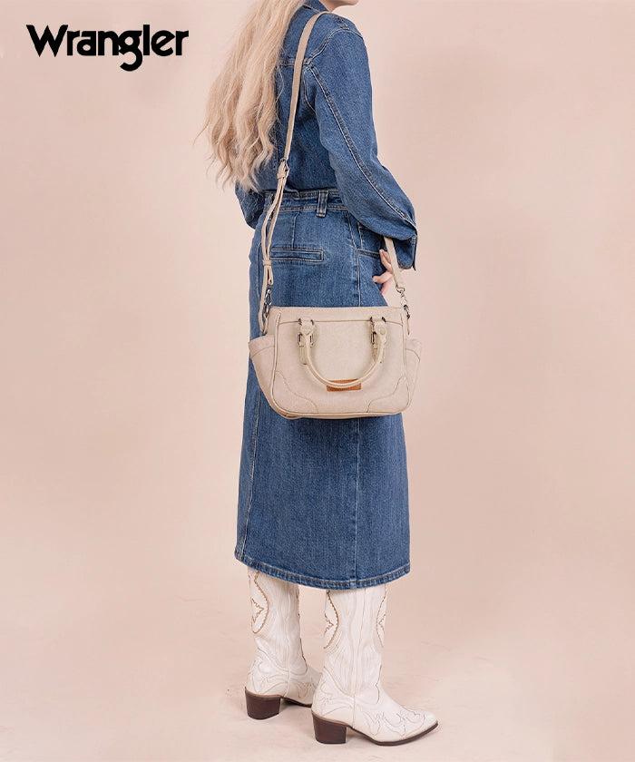 Wrangler Genuine Leather Buckle Tote Bag for Women - Stylish & Durable Handbag for Work, Travel & Everyday Use