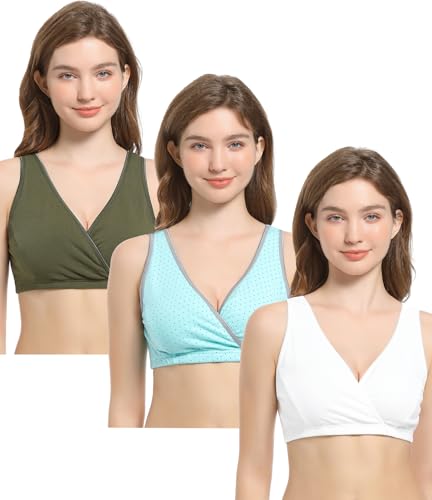 A-white+green Dot+army Green/3pcs