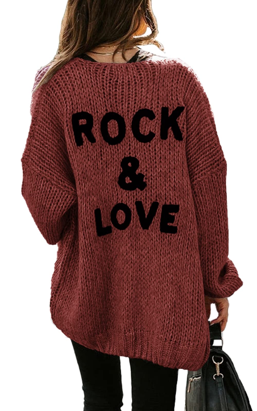 PRETTYGARDEN Women's Soft Long Sleeve Open Front Knit Cardigan Sweater - Loose Draped Coat for Casual Outfits, Office Wear & Layering in Fall/Winter