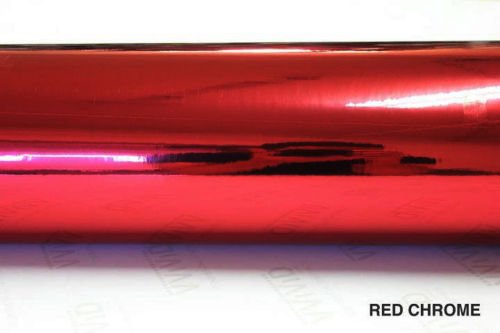 Red Chrome Car Wrap Vinyl Film 30ft x 5ft - Air Release Technology & Pre-Applied Adhesive for Easy DIY Installation - Perfect for Vehicle Customization, Racing Cars, and Motorcycle Decals