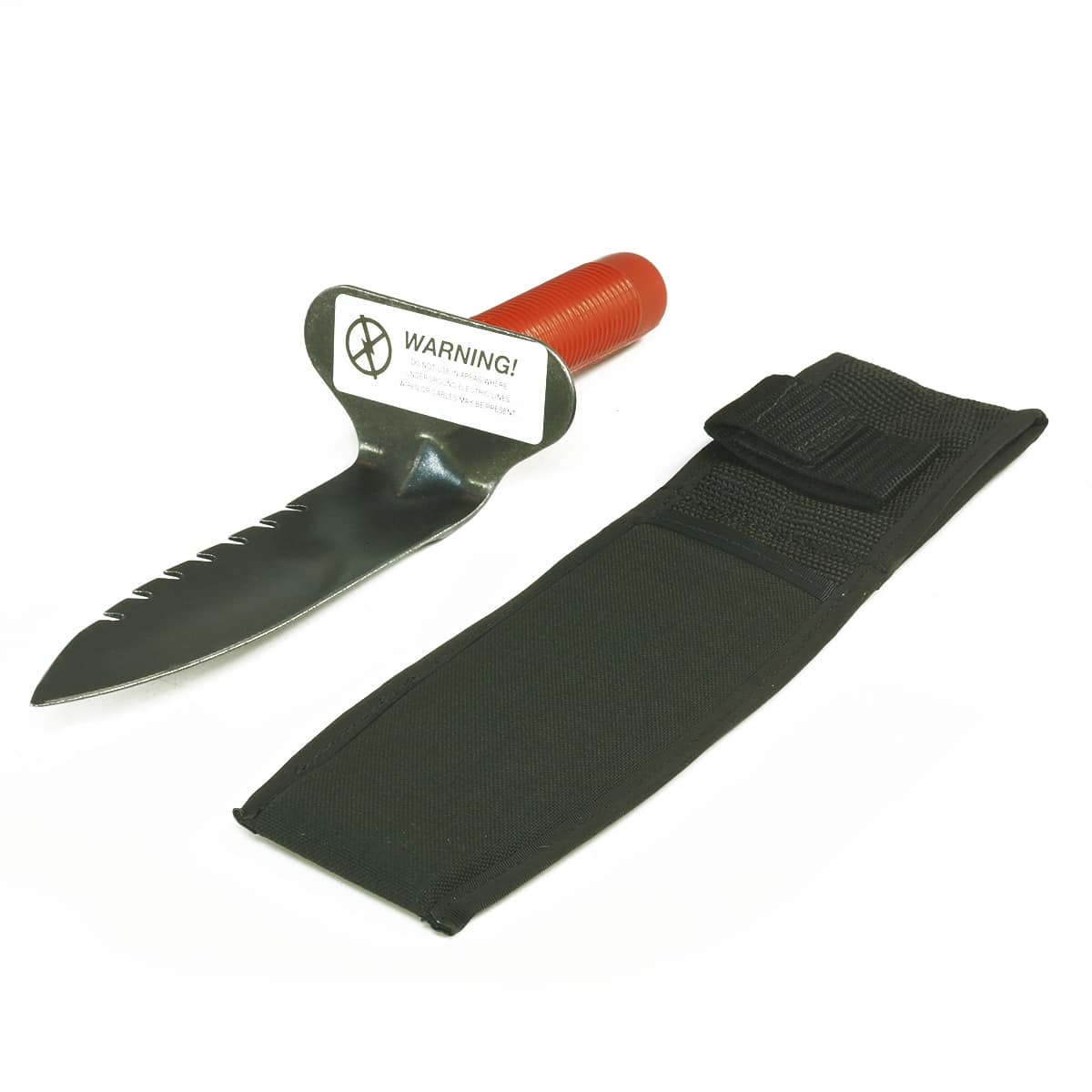 Left-Handed Brown Leather Sheath for Lesche Digging Tool with Right Serrated Edge - Perfect for Metal Detecting & Outdoor Archaeology Adventures