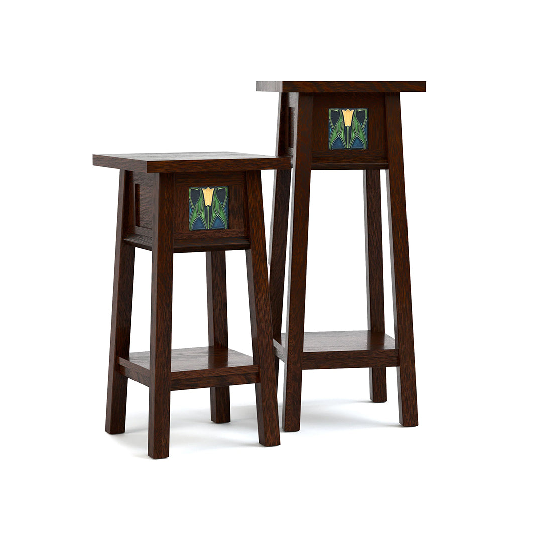 Collector's Edition 125th Anniversary Floral Tile Plant Stand - Vintage Home Decor for Indoor & Outdoor Gardens
