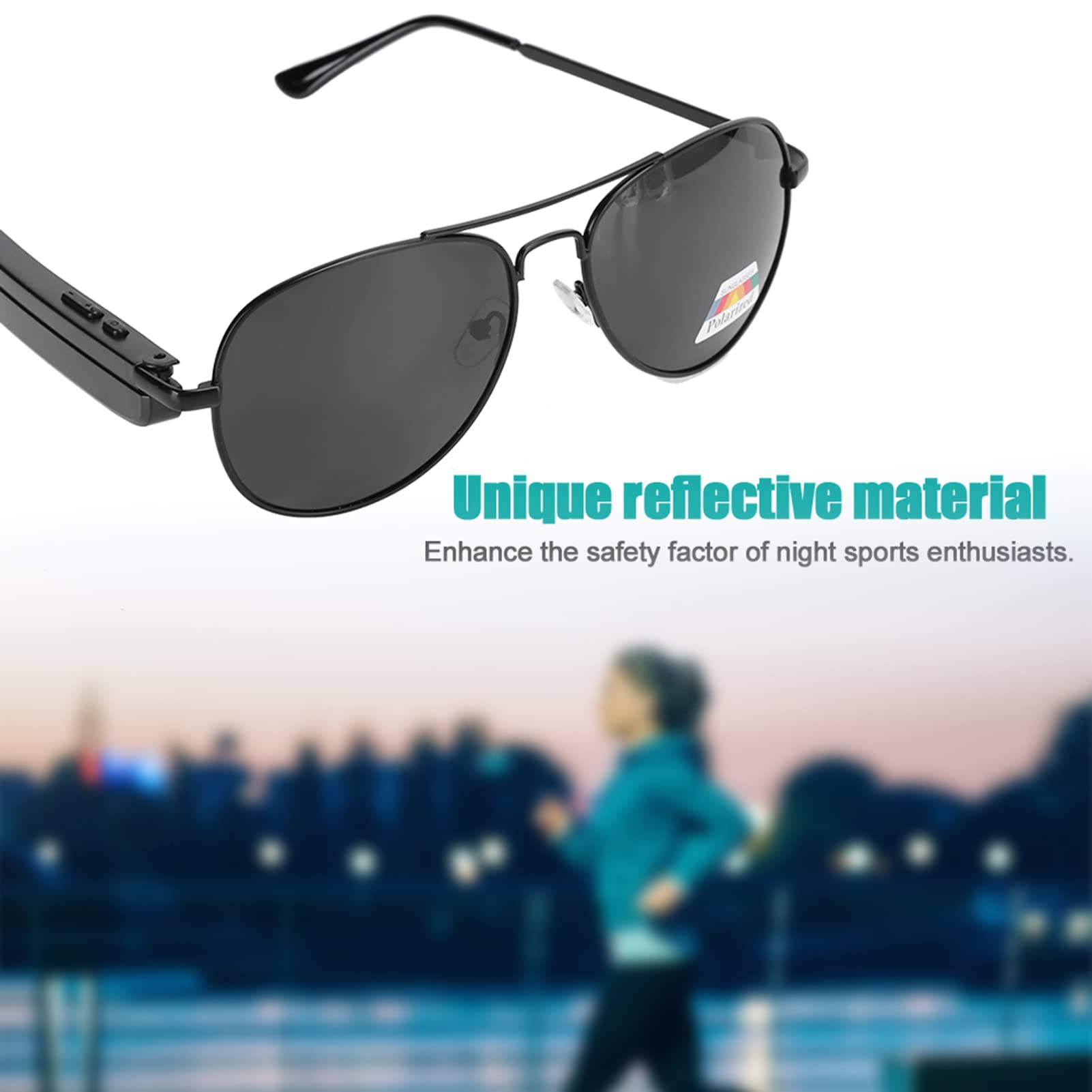 Bluetooth Smart Glasses with Polarized Lenses - Wireless Audio Sunglasses for Men & Women - Perfect for Running, Cycling, Hiking & Outdoor Activities