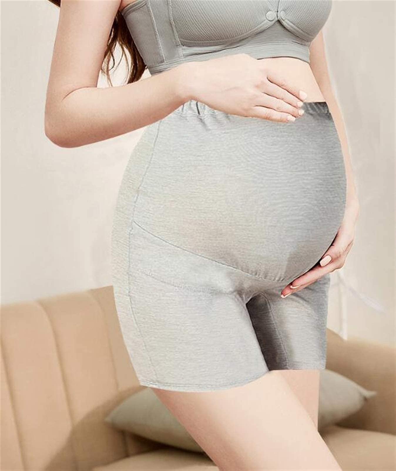 NANSONG Anti-Radiation Maternity Dress & Shorts Set - EMF Protection Clothing for Pregnant Women, Office Workers - Pink & Grey (Sizes X-Large & Medium) - Perfect for Daily Wear, Work & Pregnancy Comfort