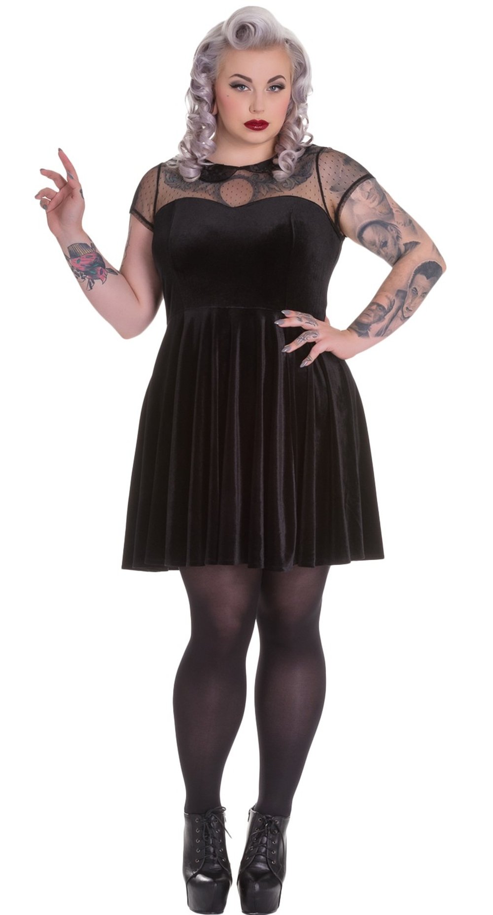 Hell Bunny Nina Mini Black Gothic Steampunk Dress | Vintage Retro Style Lace-Up Corset Party Dress for Women | Perfect for Cosplay, Halloween, Steampunk Events & Gothic Weddings
