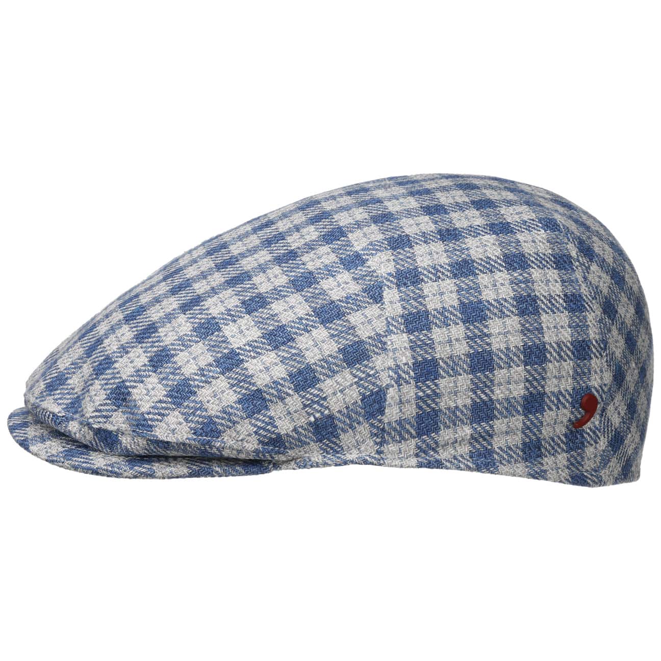 Lerino Check Flat Cap by Alfonso D'Este - Classic Men's Wool Newsboy Hat for Casual & Formal Wear - Perfect for Autumn, Winter & Outdoor Activities