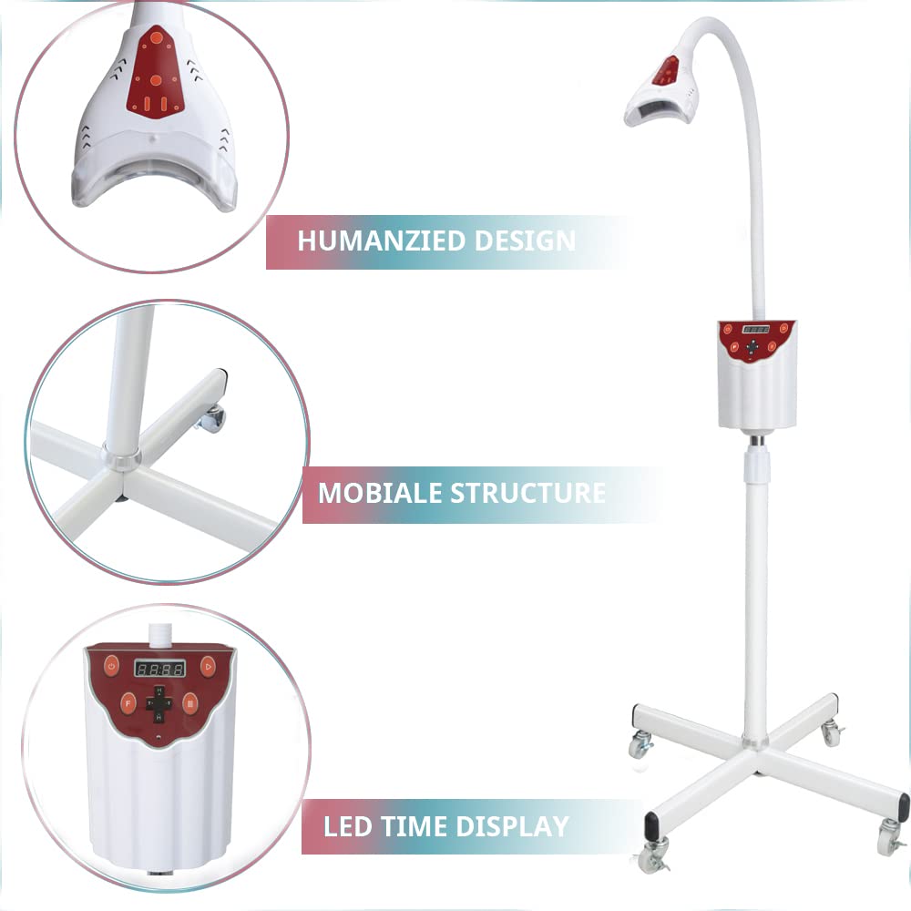 2023 Latest LED Teeth Whitening Kit with 4 Colors, Remote Control, Adjustable Light Intensities & Cold Bleaching Technology – Fast 3-5 Day Delivery | Perfect for Home Use, Travel, and Professional Dental Care