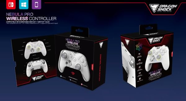DragonShock NEBULA PRO Wireless Pro Controller for Nintendo Switch, Switch Lite, Switch OLED, PS3, PC & Android - Premium Gaming Experience for Home & Travel