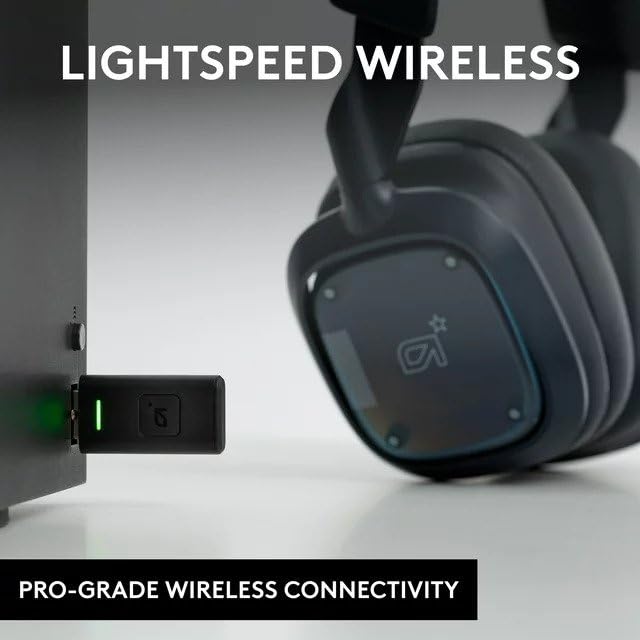 Logitech G Astro A30 Lightspeed Wireless Gaming Headset with Bluetooth, Dolby Atmos, 27H Battery - Detachable Mic, USB-C Charging for PS5, PS4, Nintendo Switch, PC & Mobile Gaming - Perfect for Competitive Play & Immersive Entertainment (Renewed, Navy)