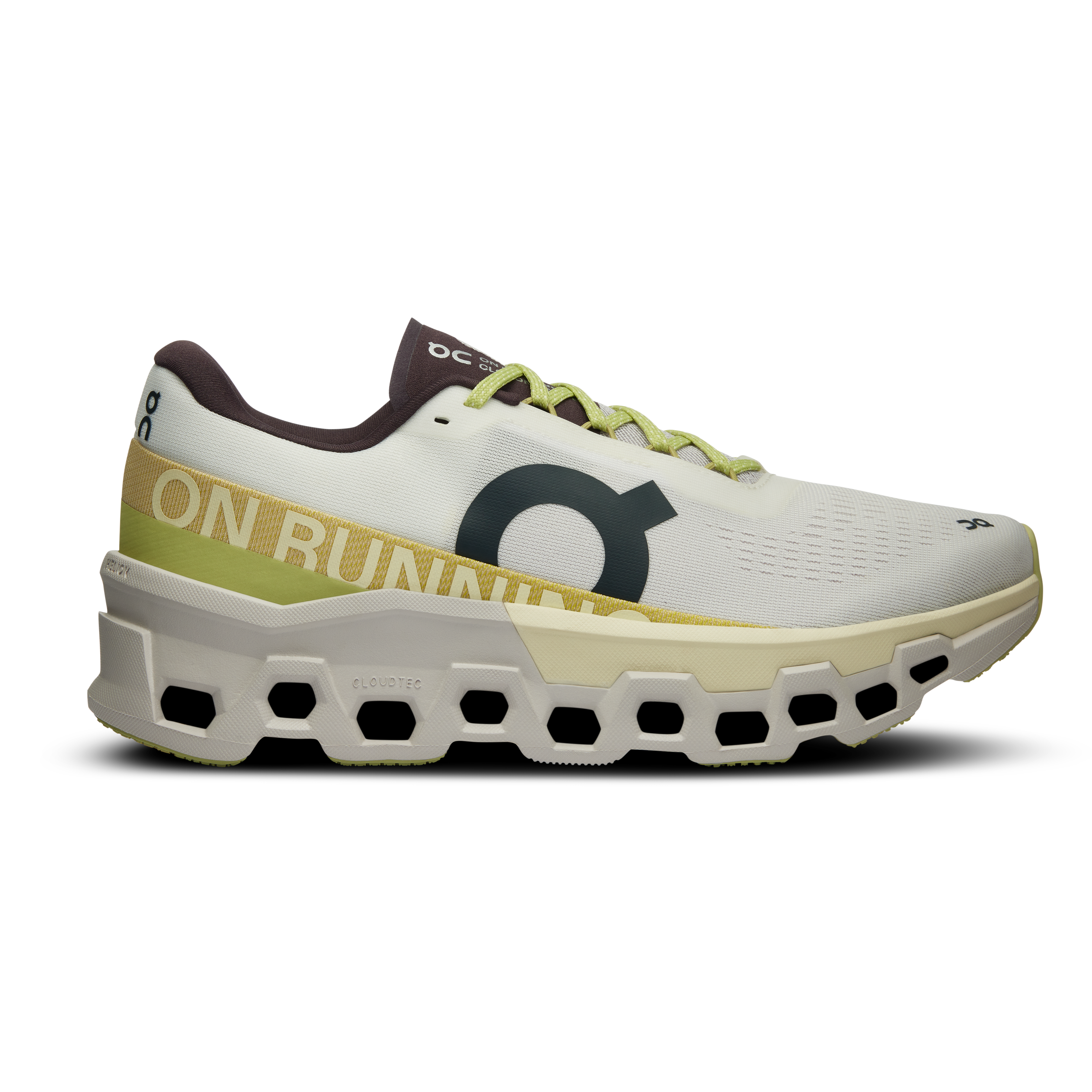 On Running Men's Cloudmonster 2 Running Shoes - Undyed/Zest Color - Lightweight Cushioned Sneakers for Road Running & Gym Workouts