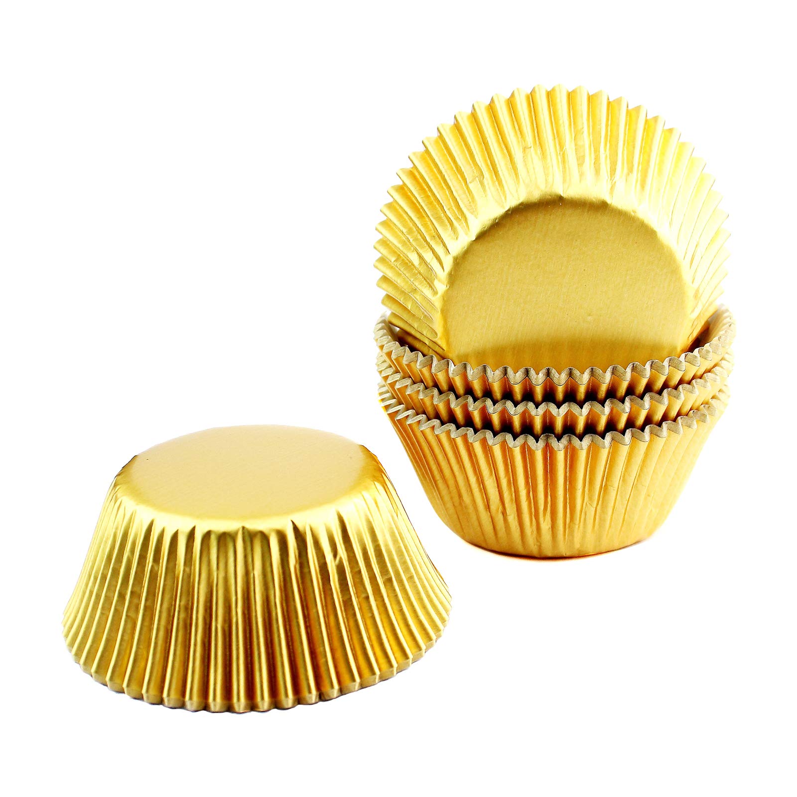 Premium Gold Foil Baking Cups - Standard Size Muffin & Cupcake Liners (100 Count) - Perfect for Birthday Parties, Baby Showers & Holiday Baking