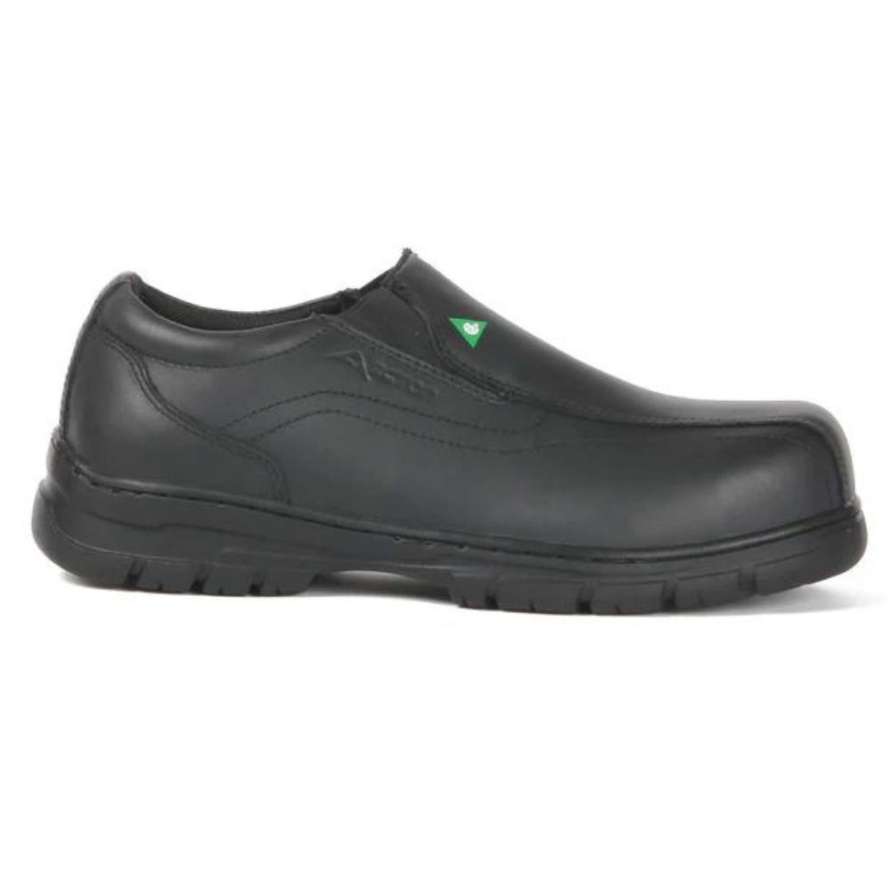 Acton Club Men's Steel Toe Slip-On Leather Work Shoes A9264 Size 11 - Durable Safety Shoes for Construction, Warehouse & Industrial Work
