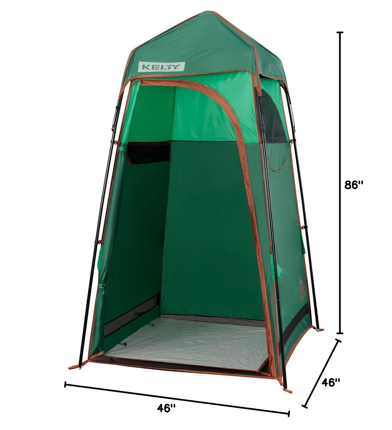 Kelty Discovery H2GO Privacy Shelter - Portable Camping Shower & Changing Tent with Zippered Door, Steel Pole Frame, Freestanding Design for Outdoor Adventures, Beach Trips & Backpacking
