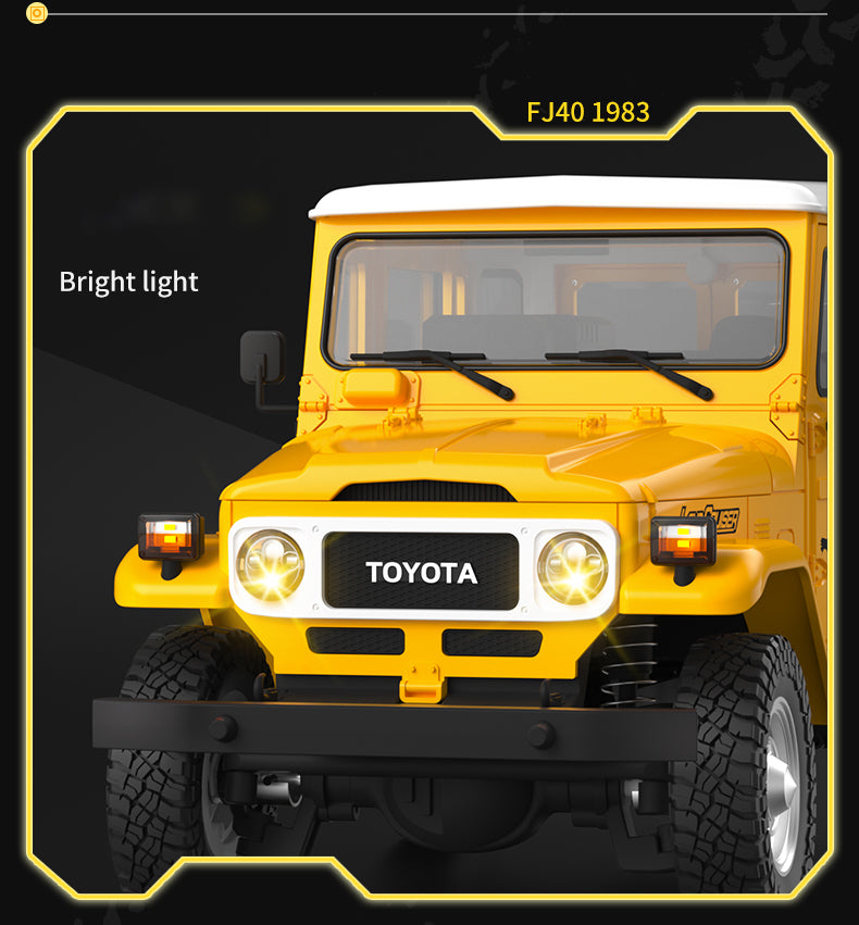 1/16 HG RC Off Road Electric Crawler Car - 4x4 FJ40 Remote Control Vehicle for Adults & Kids | US Stock | Perfect for Trail Crawling, Rock Climbing & Backyard Adventures