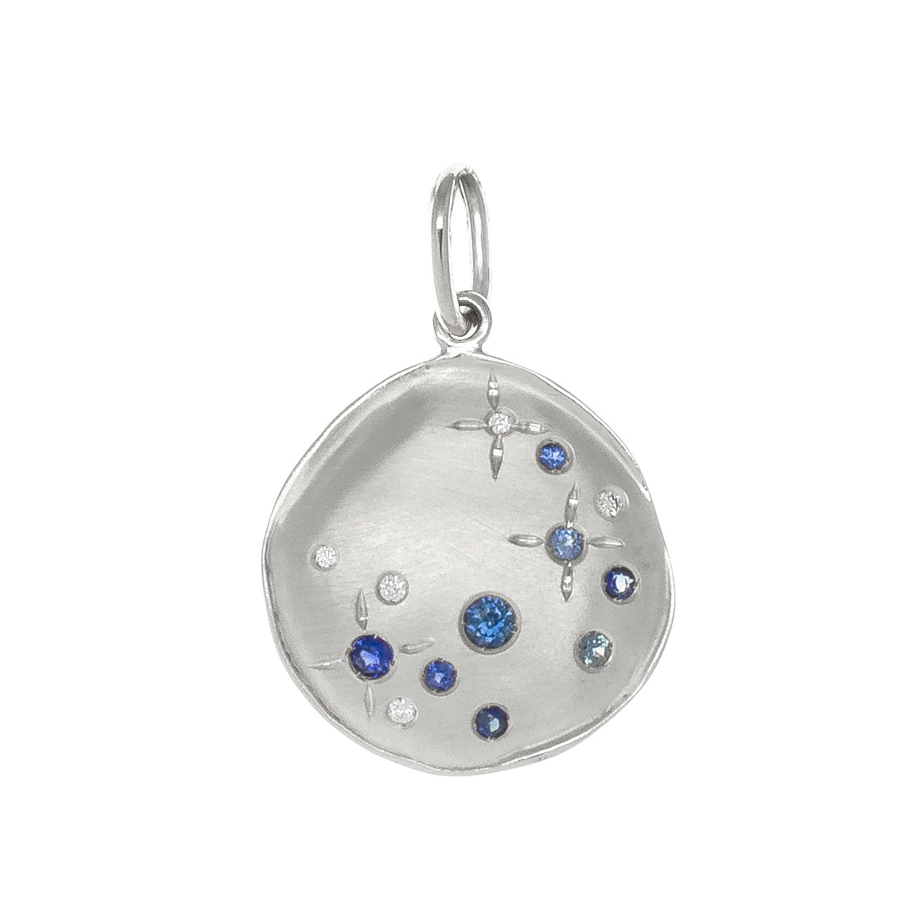 Luna Scattered Star Coin Charm - Elegant Celestial Jewelry for Necklaces & Bracelets - Perfect for Boho Fashion & Gift Giving