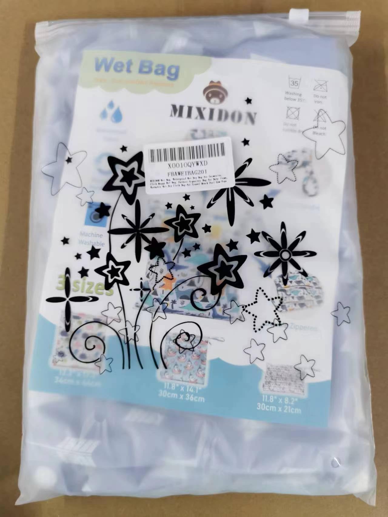 **MIXIDON Waterproof Wet Dry Bag - Reusable Swim Bag for Swimsuits, Baby Clothes & Diapers - Outdoor Organizer for Beach, Pool & Travel - Pattern 11**