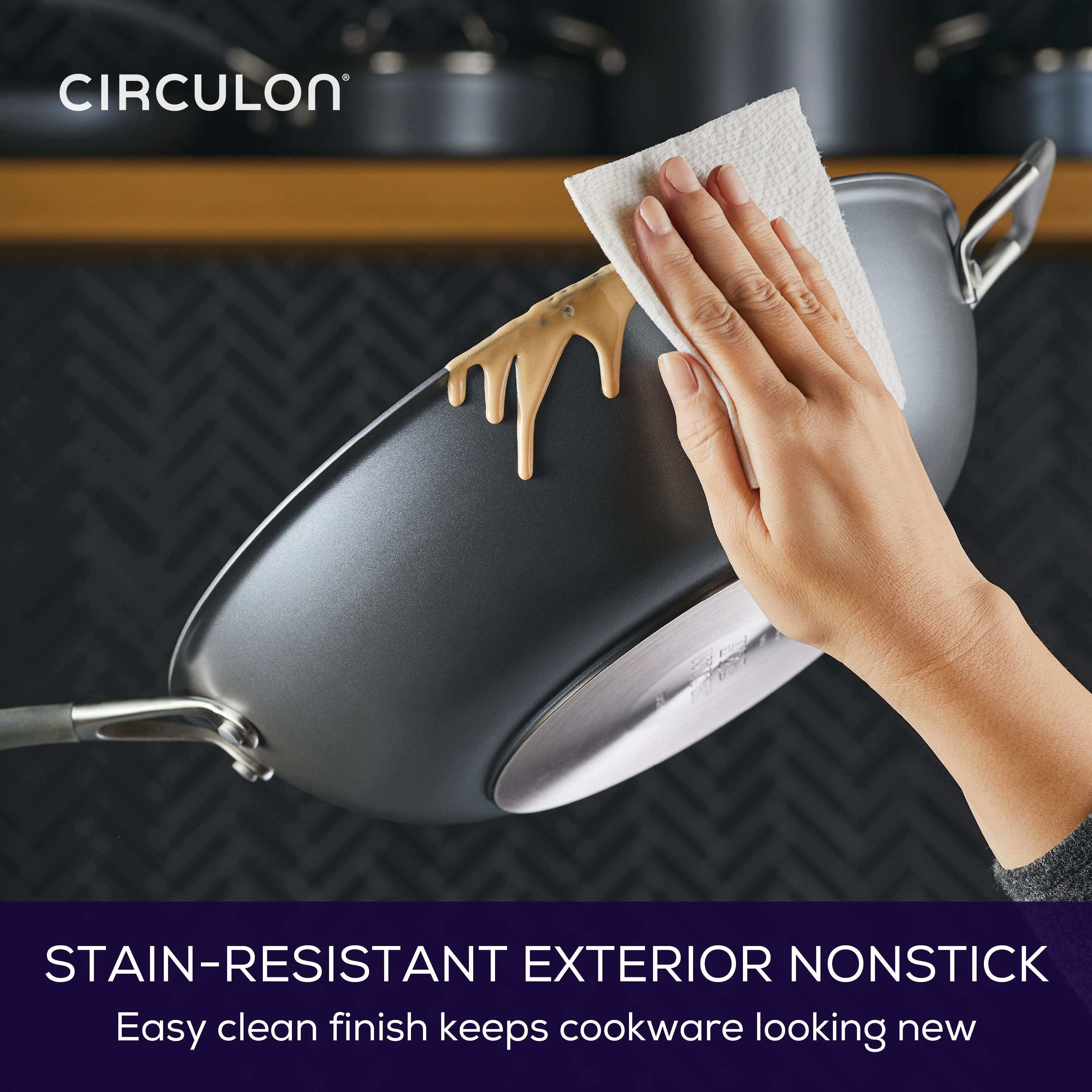 13 Inch A1 ScratchDefense™ Nonstick Stir Fry Pan with Helper Handle - Perfect for Sauteing, Frying & Cooking Delicious Meals at Home