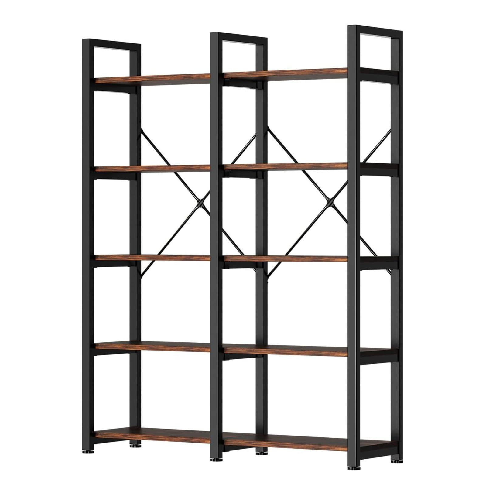 5-Tier Industrial Bookshelf - 58.7