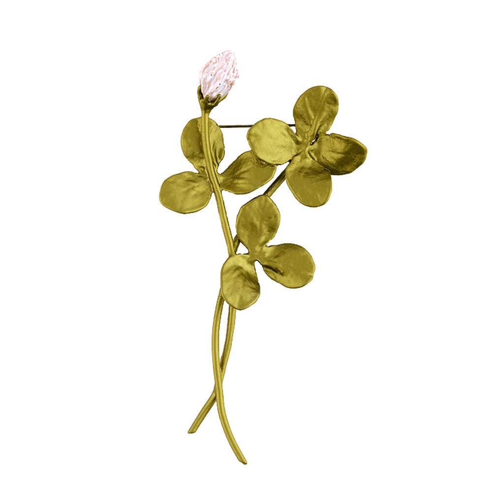 Vintage Four Leaf Clover Brooch Pin for Women - Exquisite Gilded Jewelry Gift, Fashion Accessory for Dresses, Jackets & Hats | Perfect for Weddings, Parties & Everyday Elegance