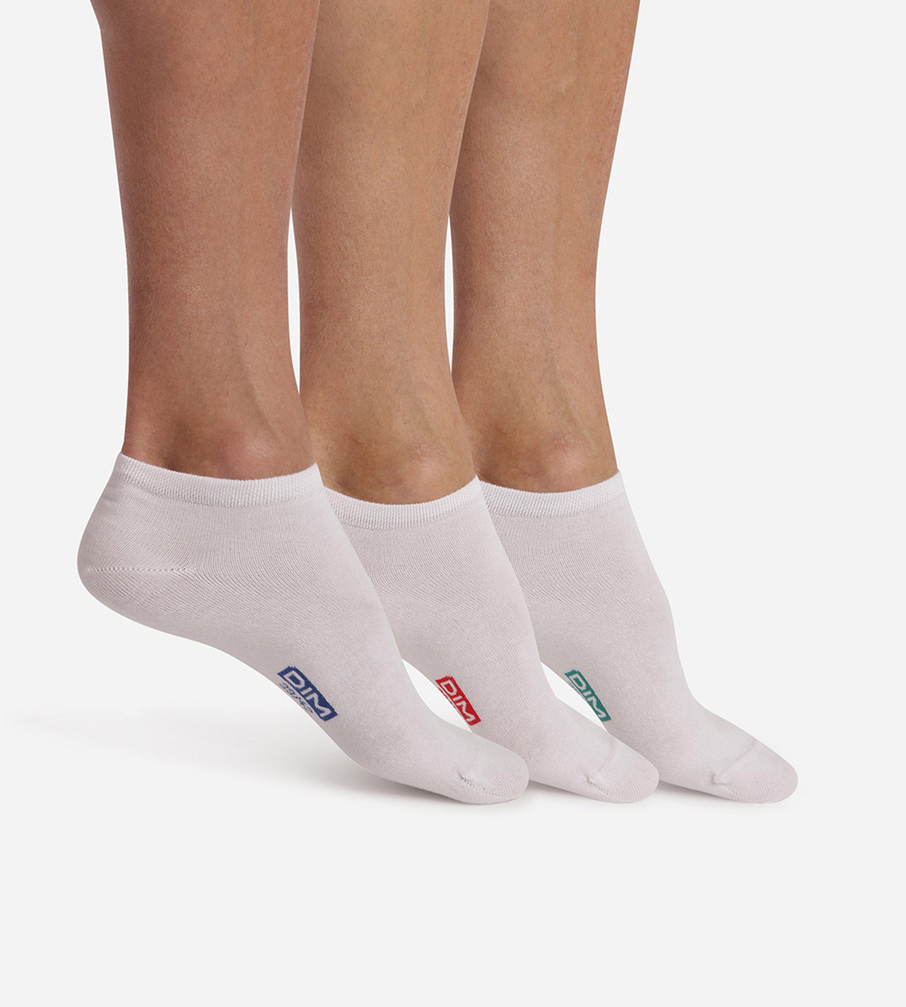 3 Pairs Men's White Cotton Ankle Socks - Breathable Casual Athletic Socks for Workout, Running, Sports & Everyday Wear