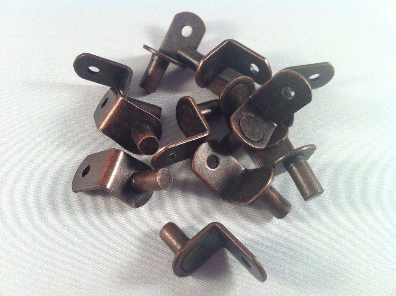 1000PCS 1/4 Inch Diameter L-Shaped Shelf Pins - Antique Copper Finish - Heavy Duty Shelf Supports for Bookshelves, Cabinets, Closet Organizers & DIY Furniture Projects