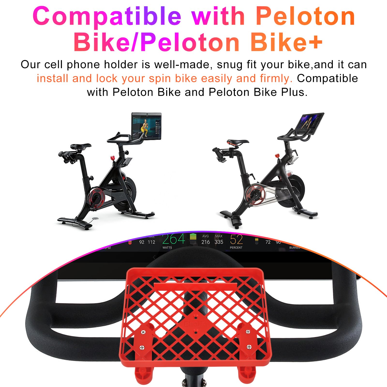 Secure & Durable Cell Phone Holder with Screwdriver for Peloton Bike/Bike+ | Easy Installation, Multi-Functional Smartphone Mount | Perfect for Home Workouts, Cycling & Fitness Tracking