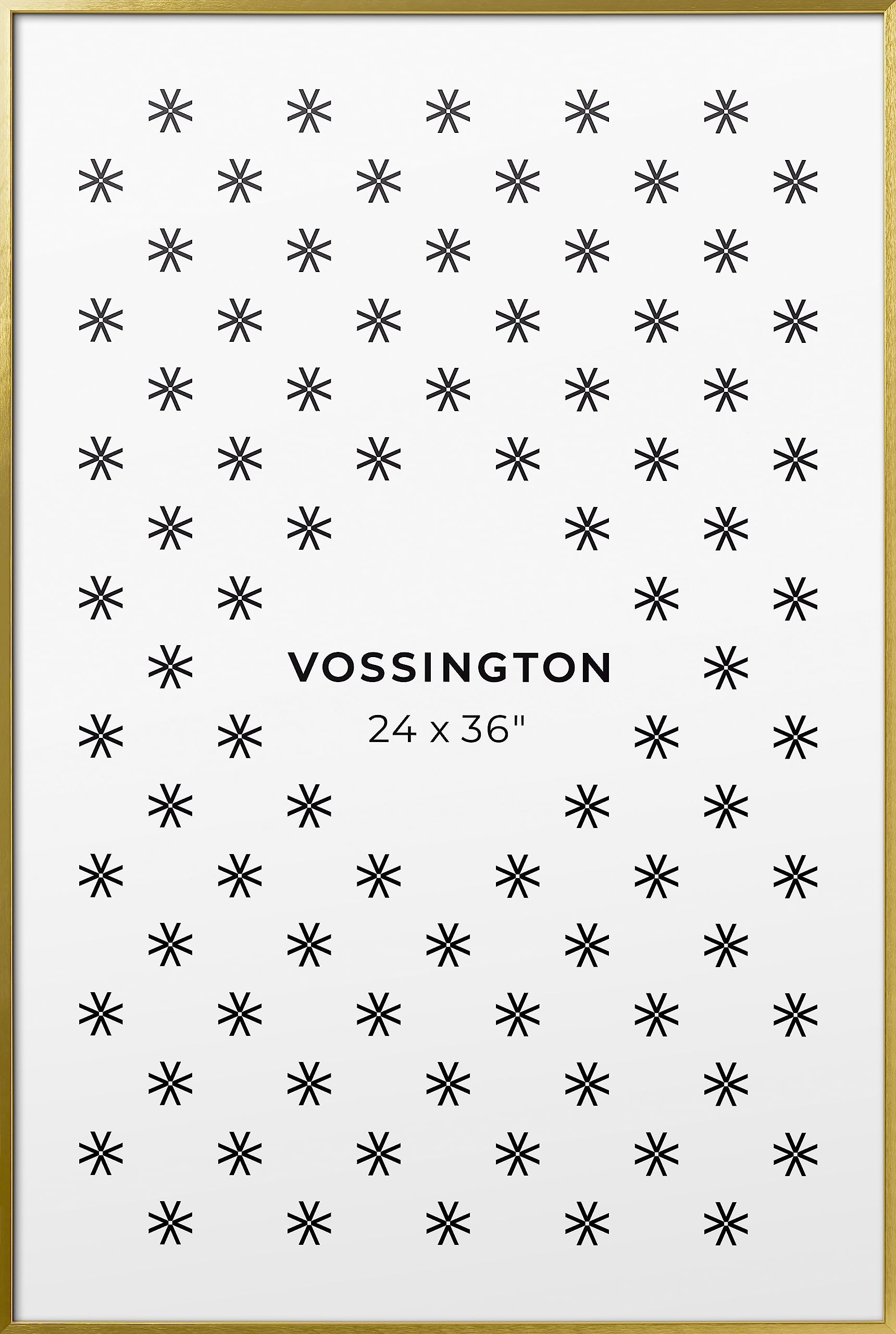 Vossington 24x36 Inch Thin Poster Frame - Gold, Slim & Modern Design - Fits Pictures, Art Prints, Posters - Perfect for Home, Office & Gallery Decor