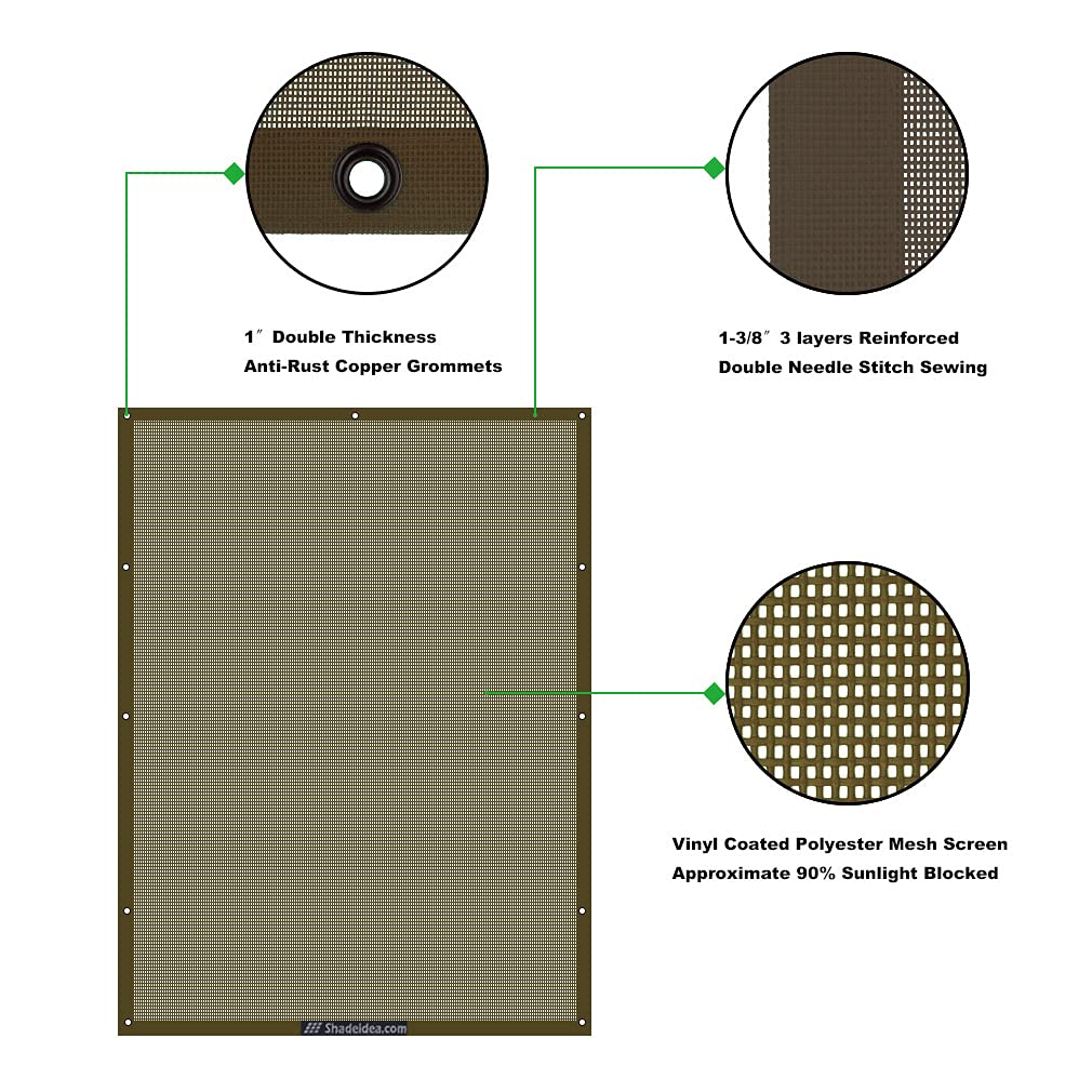 Shadeidea Sun Shade for Jeep Wrangler TJ 1997-2006 - Front & Rear Mesh UV Blocker Top Cover with Storage Pouch - 10 Year Warranty - Perfect for Off-Roading, Beach Trips & Summer Adventures