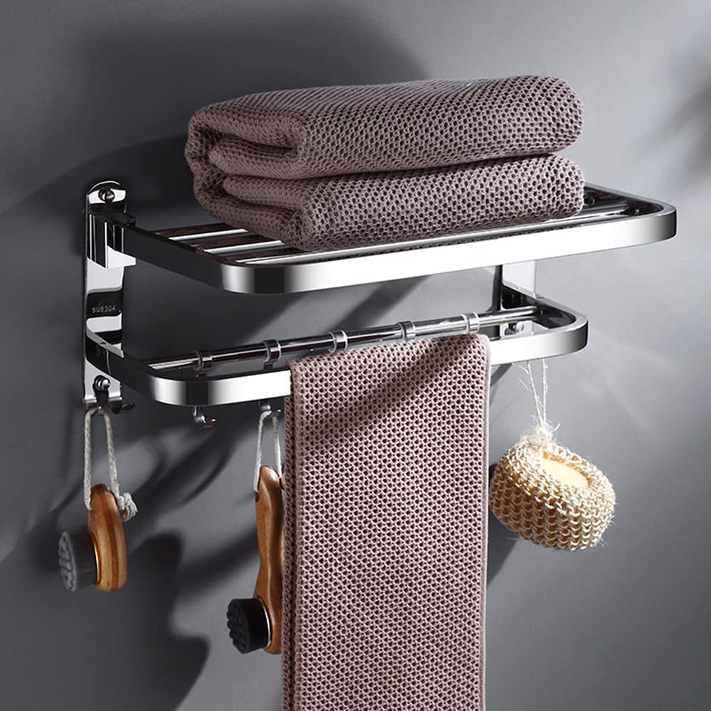 Stainless Steel Double Bar Towel Rack Holder - 16