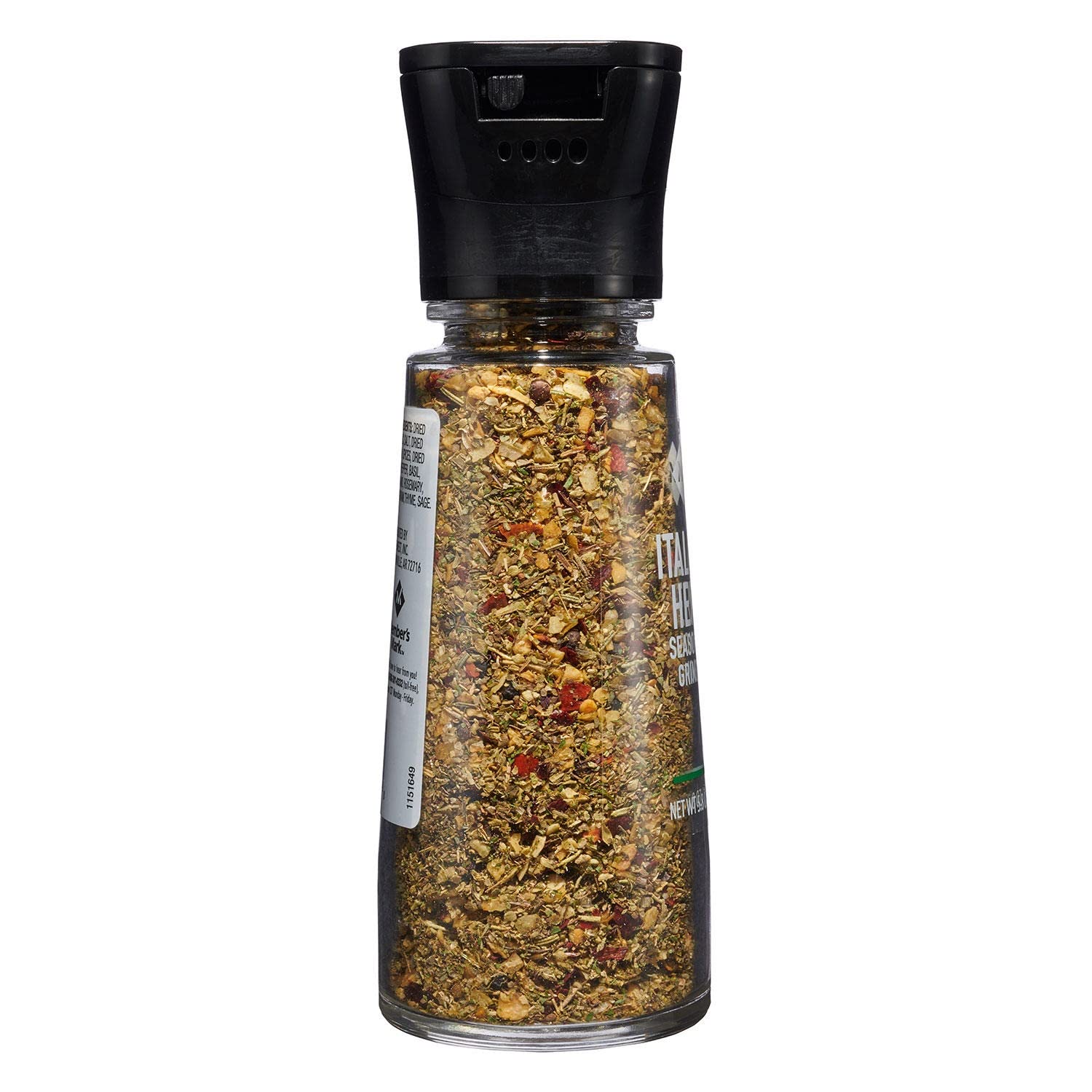 Member's Mark Italian Herb Seasoning Grinder - 5.8 oz | Premium Blend of Rosemary, Thyme & Basil | Perfect for Pasta, Pizza & Grilled Meats
