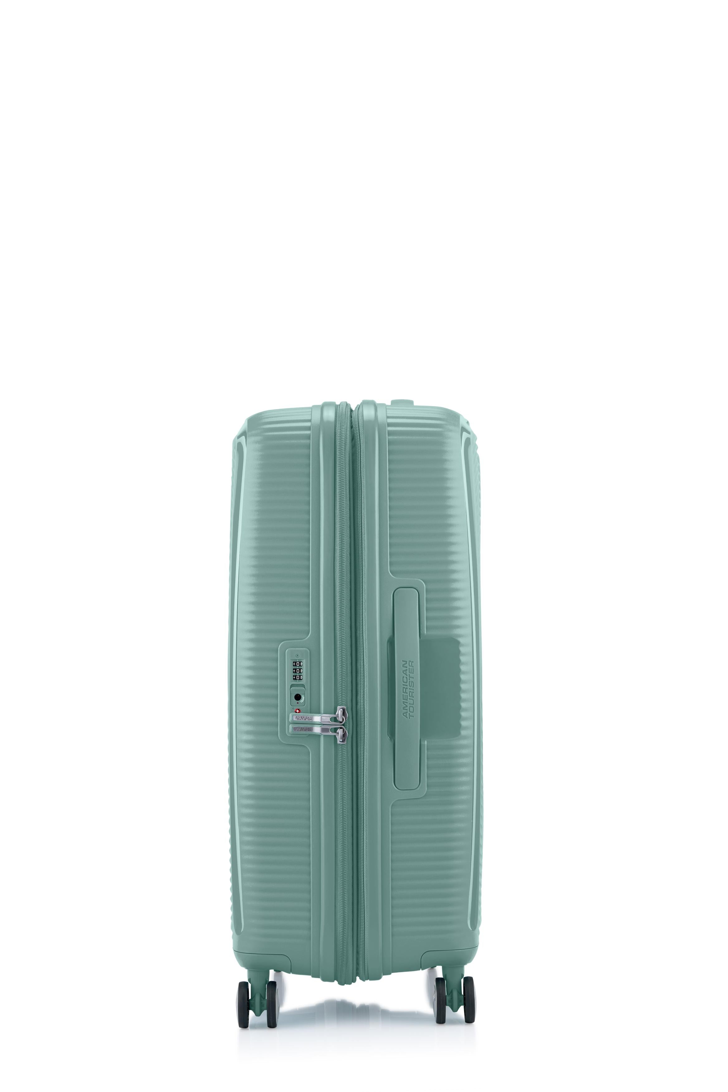 American Tourister 69cm Curio 2.0 Spinner Luggage - Urban Green Hardshell Suitcase for Travel, Business & Vacation | Lightweight & Durable Carry-On Bag